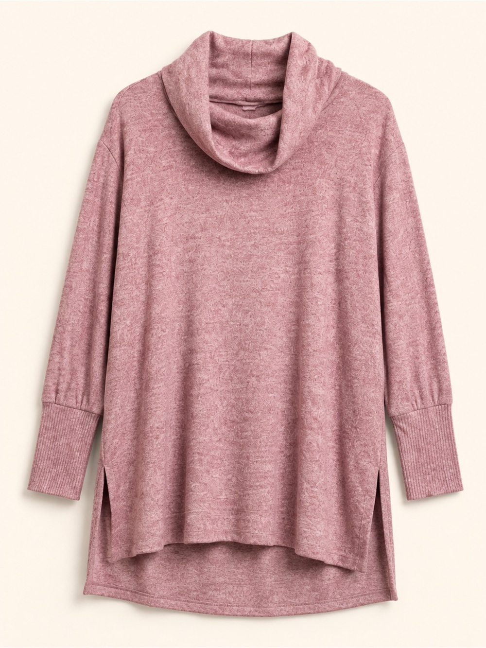 Maeve Cozy Pink Cowl Neck Sweater Tunic
